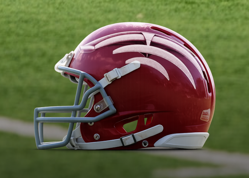 Football helmet with integrated Halo sensor