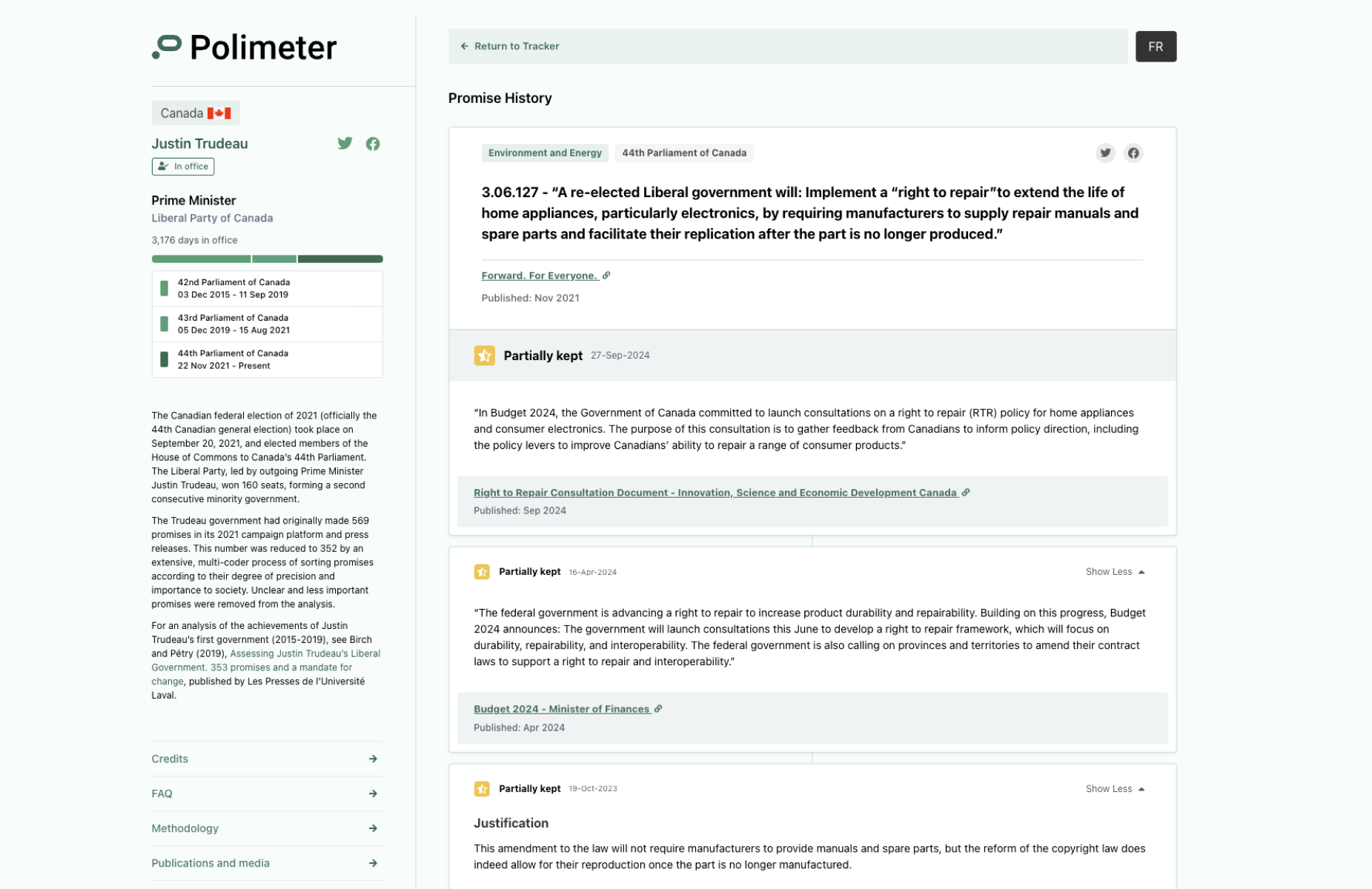 Promise history before redesign